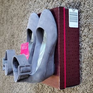 Dexflex Comfort Andie Ankle Strap Wedge Shoes